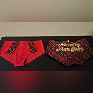 PINK Victoria's Secret Christmas underwear NEVER WORN